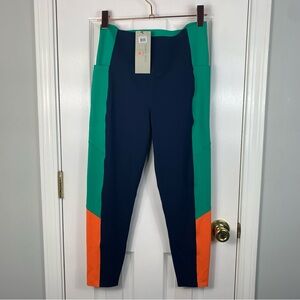 Sweaty Betty Power High Waist 7/8 Workout Legging Colour Block Size 10
